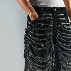 Men's Y2k Hip Hop Style Ripped Denim Shorts