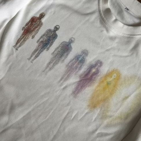 Soul Graffiti Print Cotton Long-sleeved T-shirt