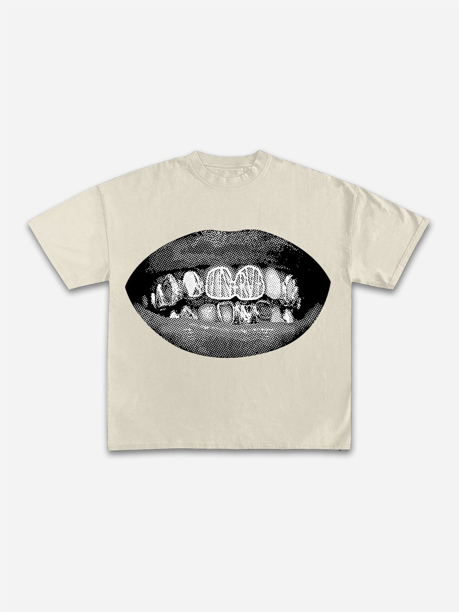 Retro Casual Personalized Lip Print 100% Cotton Casual T-shirt