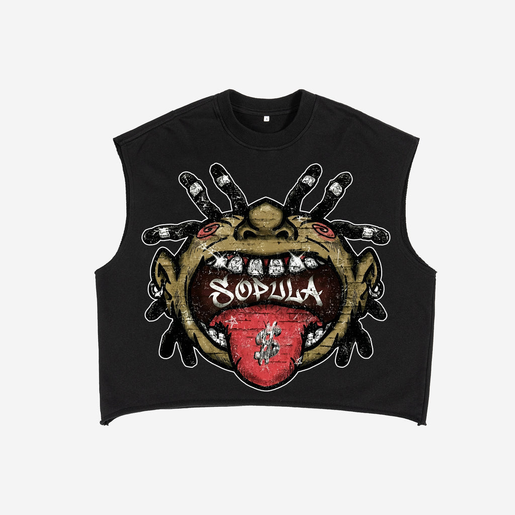 Hip-hop Street Boy Walks His Own Path Graphic Short Tank Top