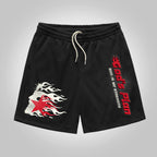 Trust God's Plan Flame Jesus Graphic Drawstring Shorts