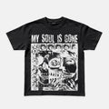 Retro My Soul Has Gone Mental Health Graphic Cotton T-shirt