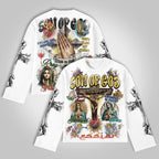 Son Of God Vintage Collage Graphics Long Sleeve T-shirt