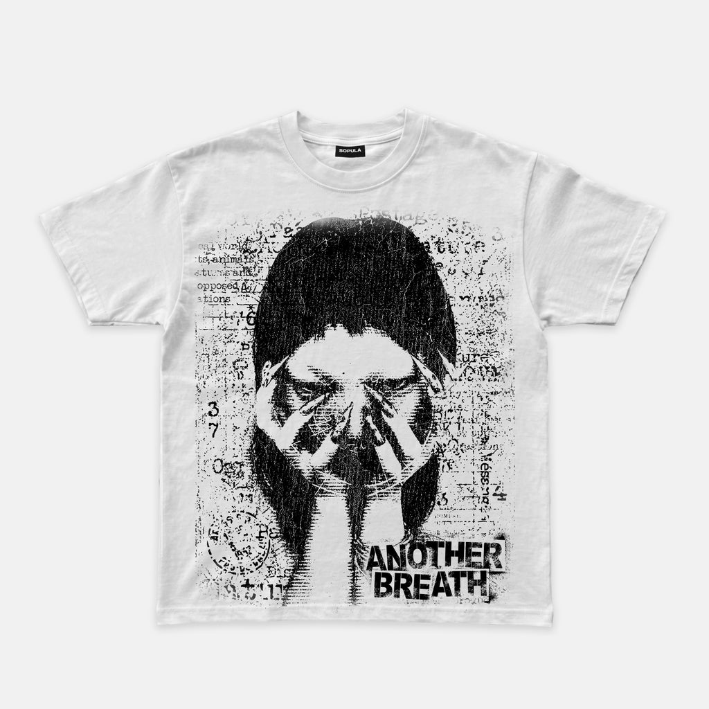 Vintage Distressed Newspaper Grain Portrait Graphic T-shirt