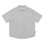 Men's Plaid Short-sleeved Loose Shirt