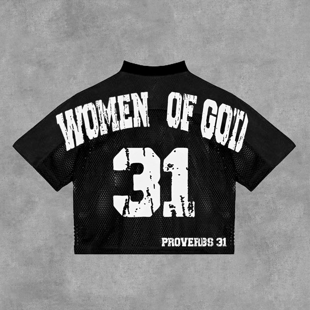 Vingate God's Child Women Of God Blokecore V-neck Mesh Jersey