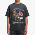 Retro America 250 Cross Flag Graphic Washed T-shirt