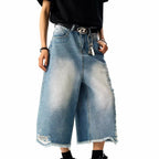 Fashion Washed Loose Denim Baggy Jorts