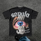 Hip Hop Love In My Eyes Graphic Oversized T-shirt
