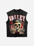 Street Rock Valley Skull Vintage Graphic Tank Top