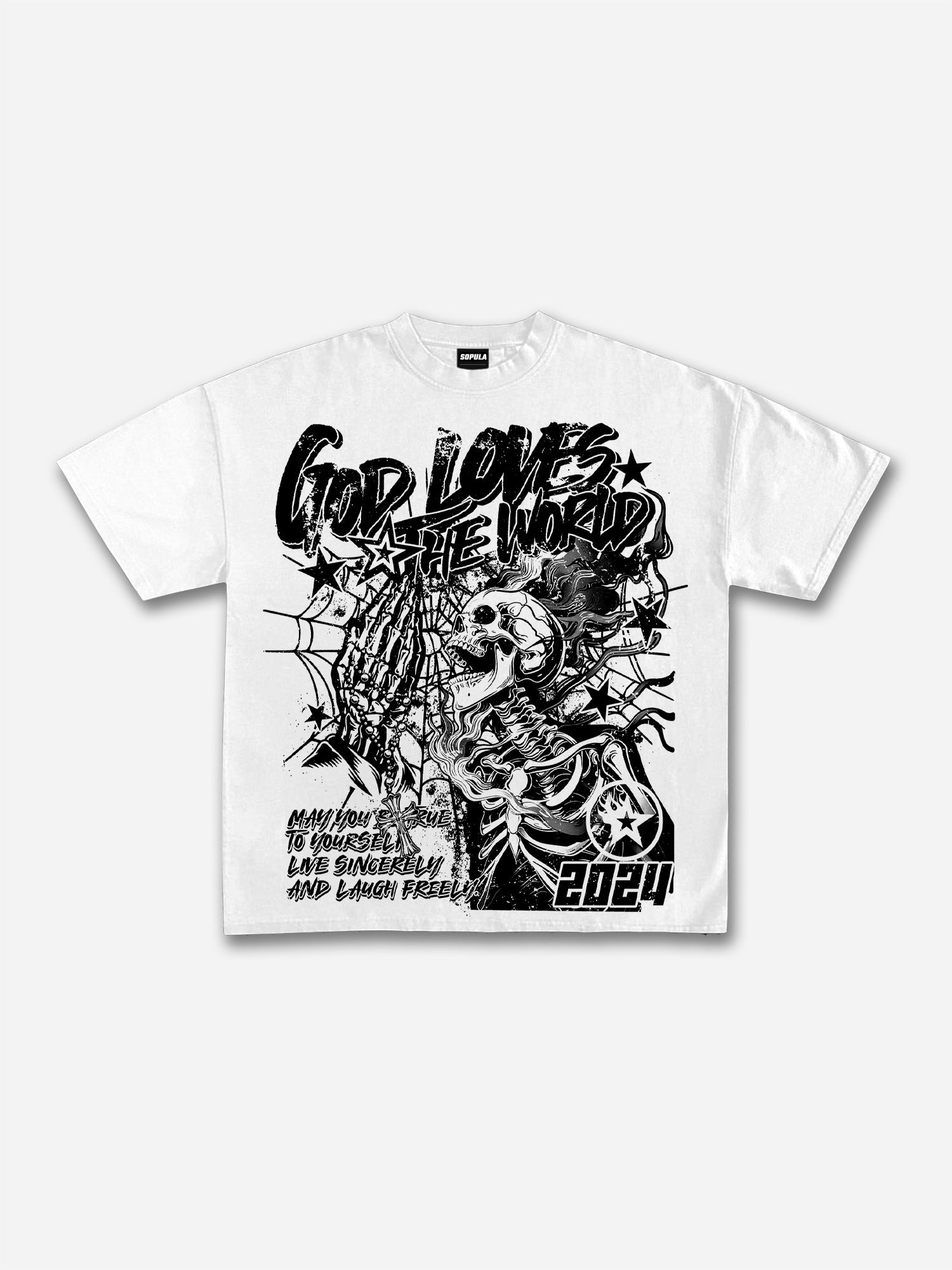 Street God Loves The World Graphic T-shirt
