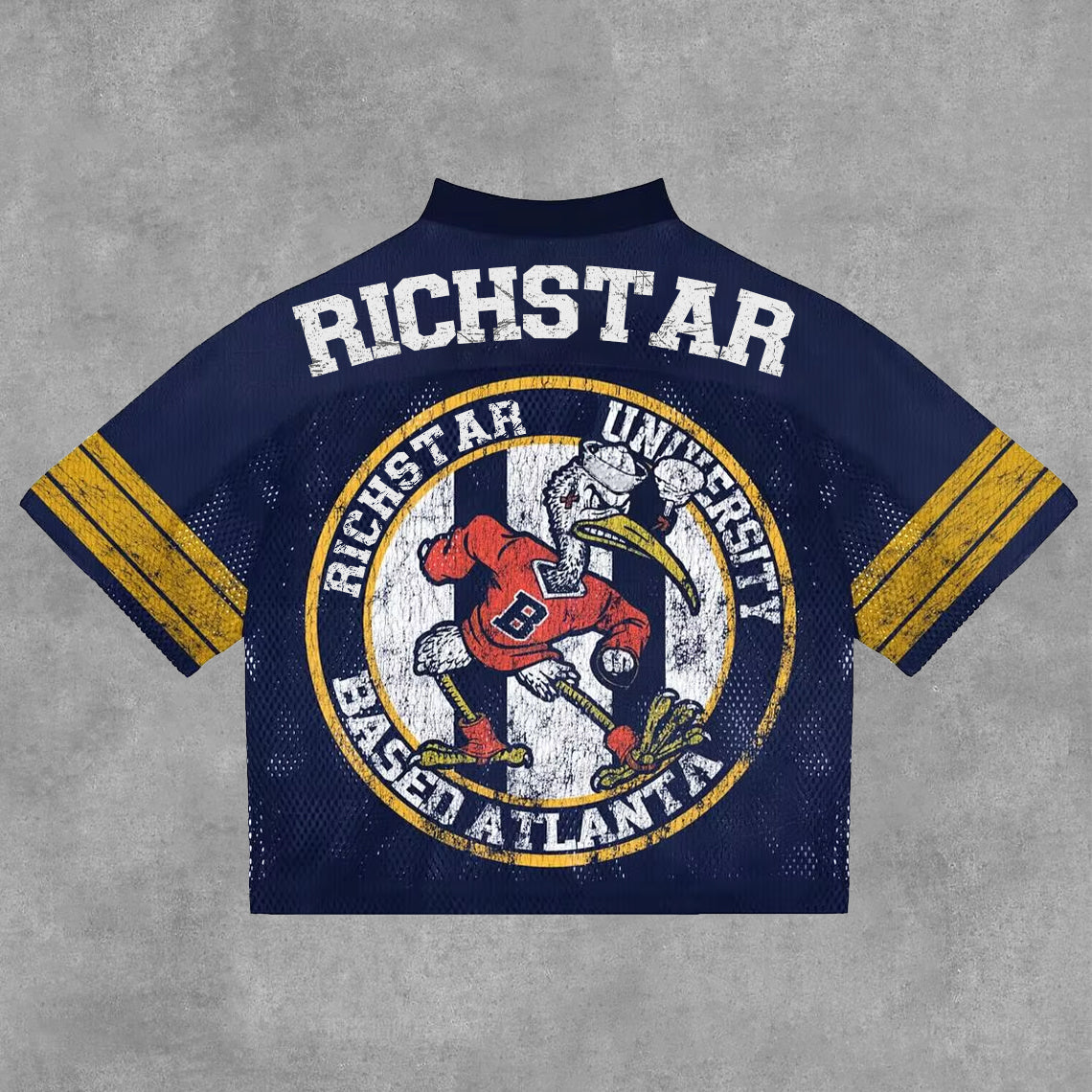 Vintage Rich Star No.69 Graphics Blokette Blokecore V-neck T-shirt