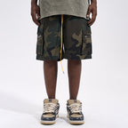 Men's Streetwear Camo Denim Shorts