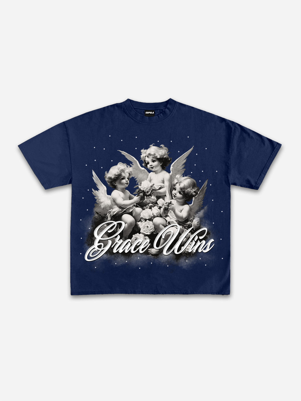 Grace Wins Angel Vintage Graphic Cotton T-shirt