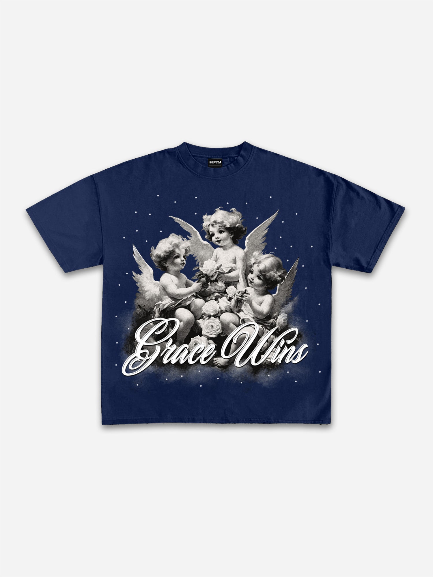 Grace Wins Angel Vintage Graphic Cotton T-shirt