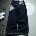 Men's Hip-hop Style Personalized Dollar Print Baggy Jeans