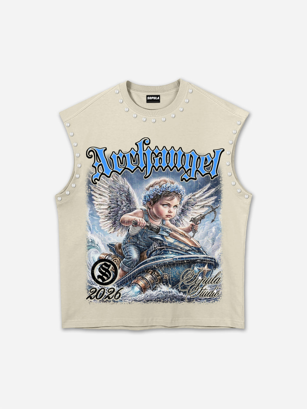 Archangel Battle Graphic Tank Top