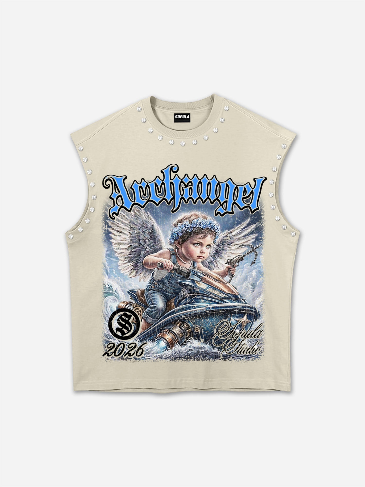 Archangel Battle Graphic Tank Top