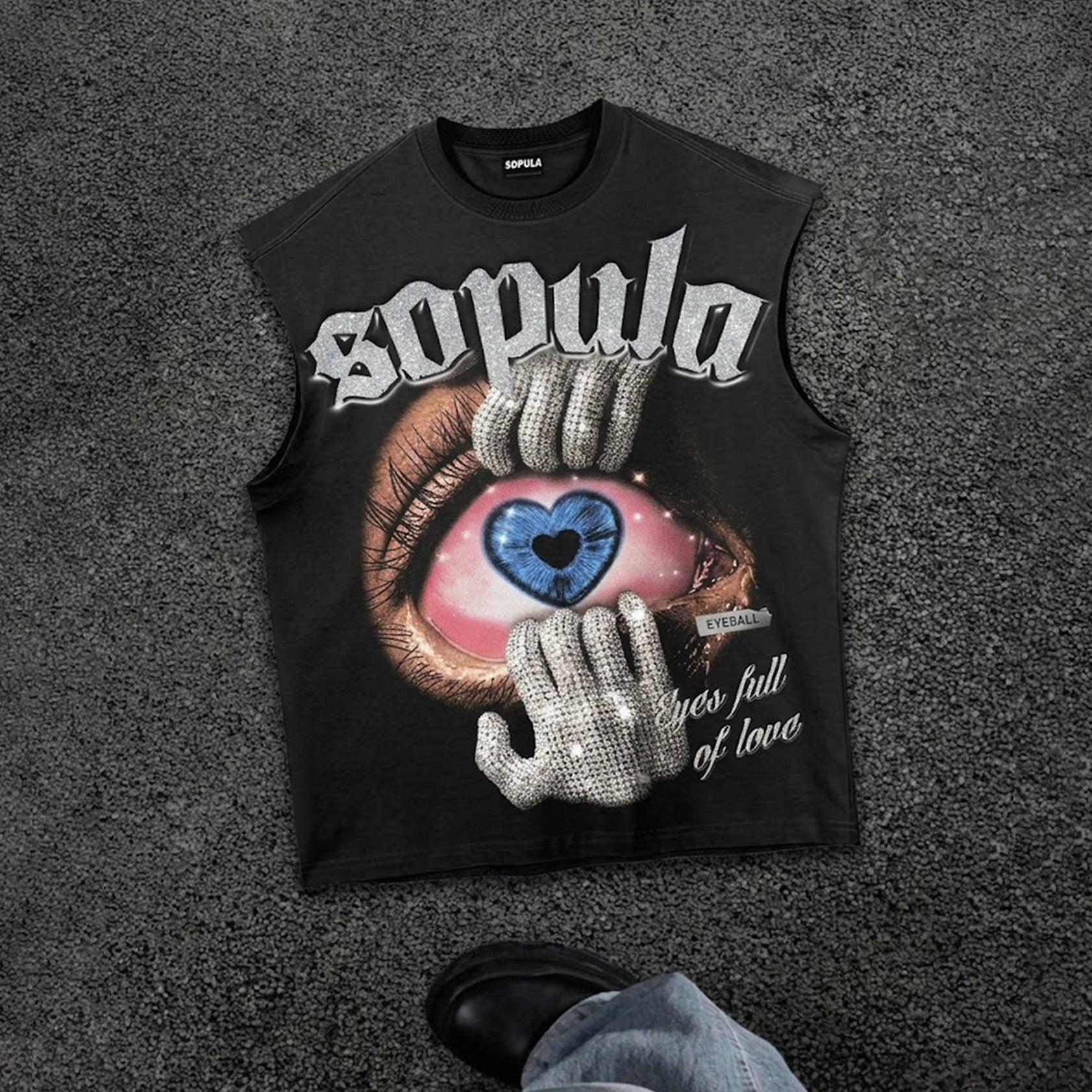 American Hip Hop Love In My Eyes Graphic Tank Top