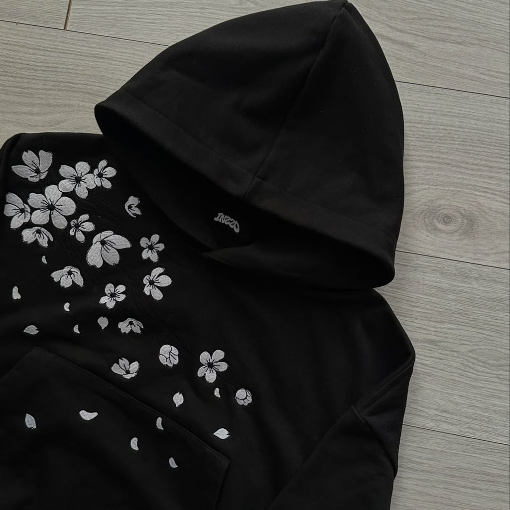 Japanese Style Cherry Blossom Embroidered Hoodies