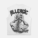 I Am Allergic To People Tearing Abstract Graphic Tank Top