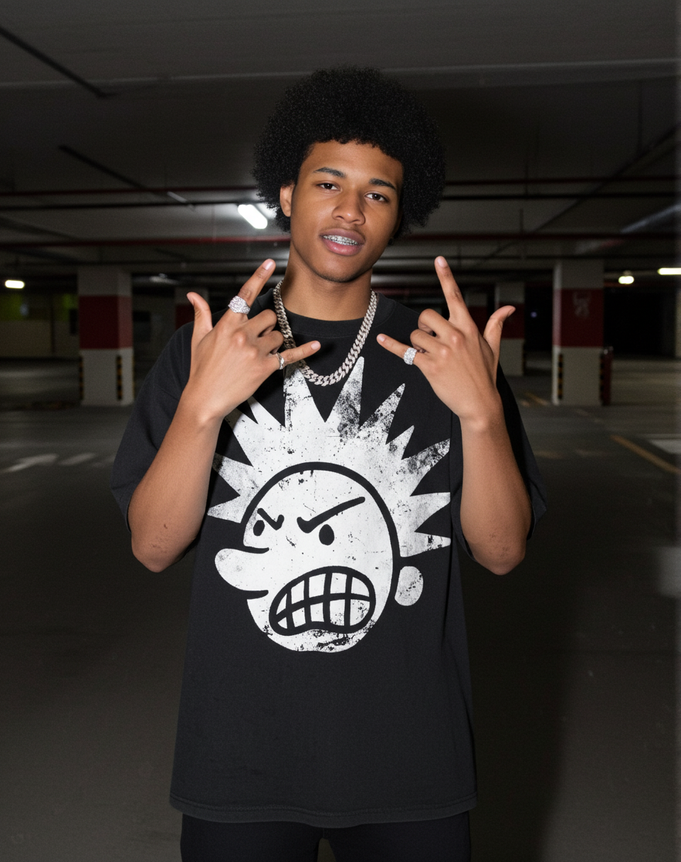 Casual The Brain Explodes Print Short Sleeve T-shirt