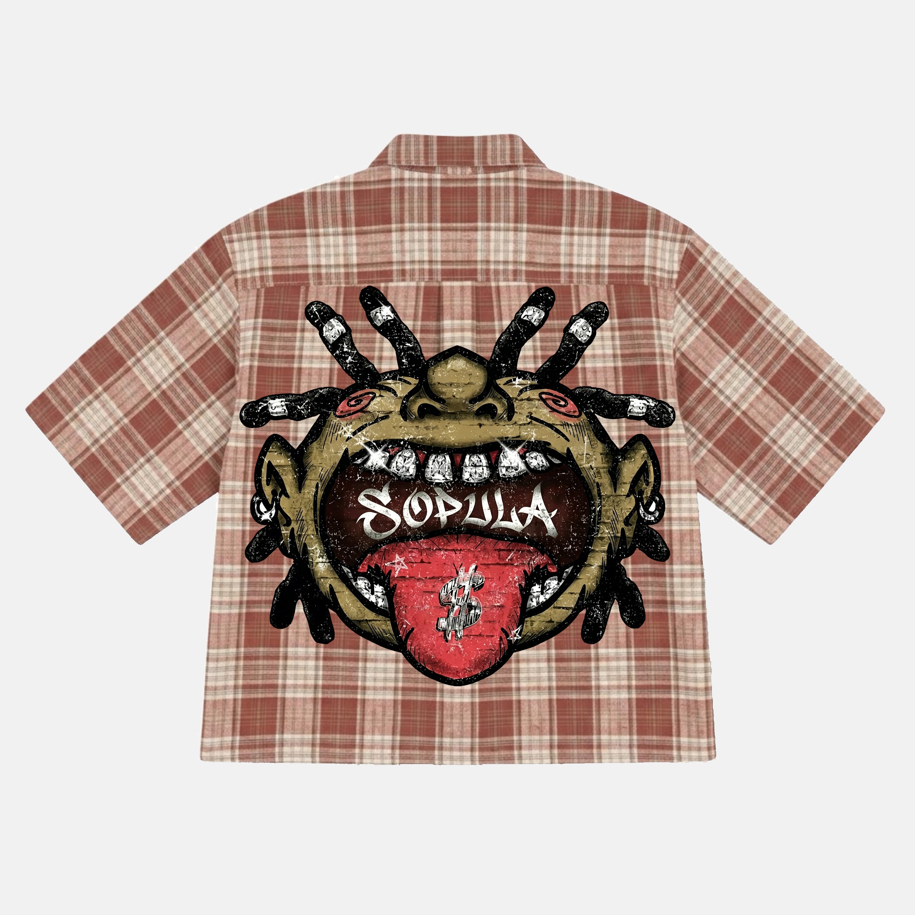 Hip Hop Vintage Street Style Boy Graphic Plaid Jacket Shirt