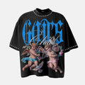 God's Child Retro Flowers Angel Graphic Rhinestone T-shirt