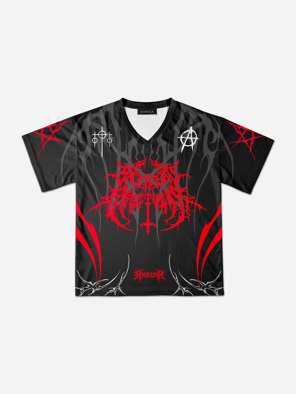 Y2k Dark Thorn Revenge Graphic Mesh Jersey