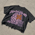 Mental Health Matters Healing Brain Graphic Ripped T-shirt