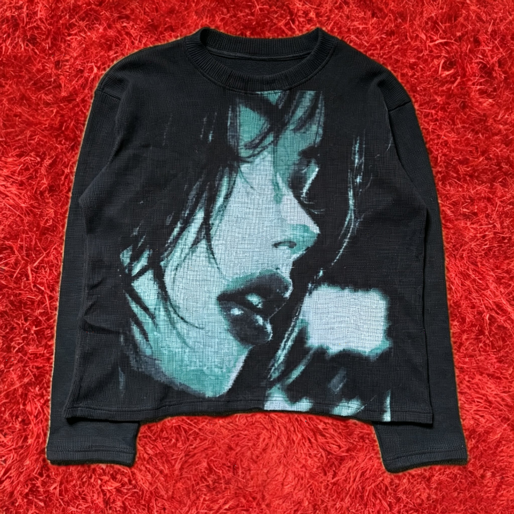 Retro Punk Japanese Character Fashion Long-sleeved T-shirt