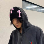 Casual Gothic Cross Pattern  Acrylic Knitted Hat