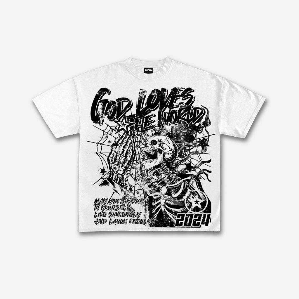 Street God Loves The World Graphic T-shirt