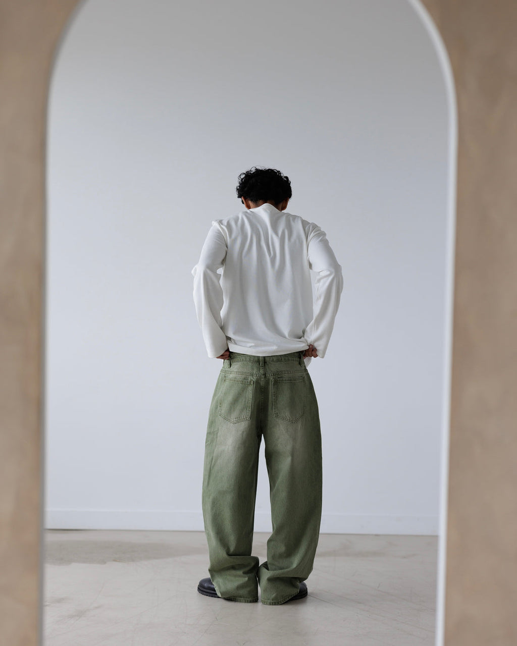 Relaxed Matcha Denim Jeans