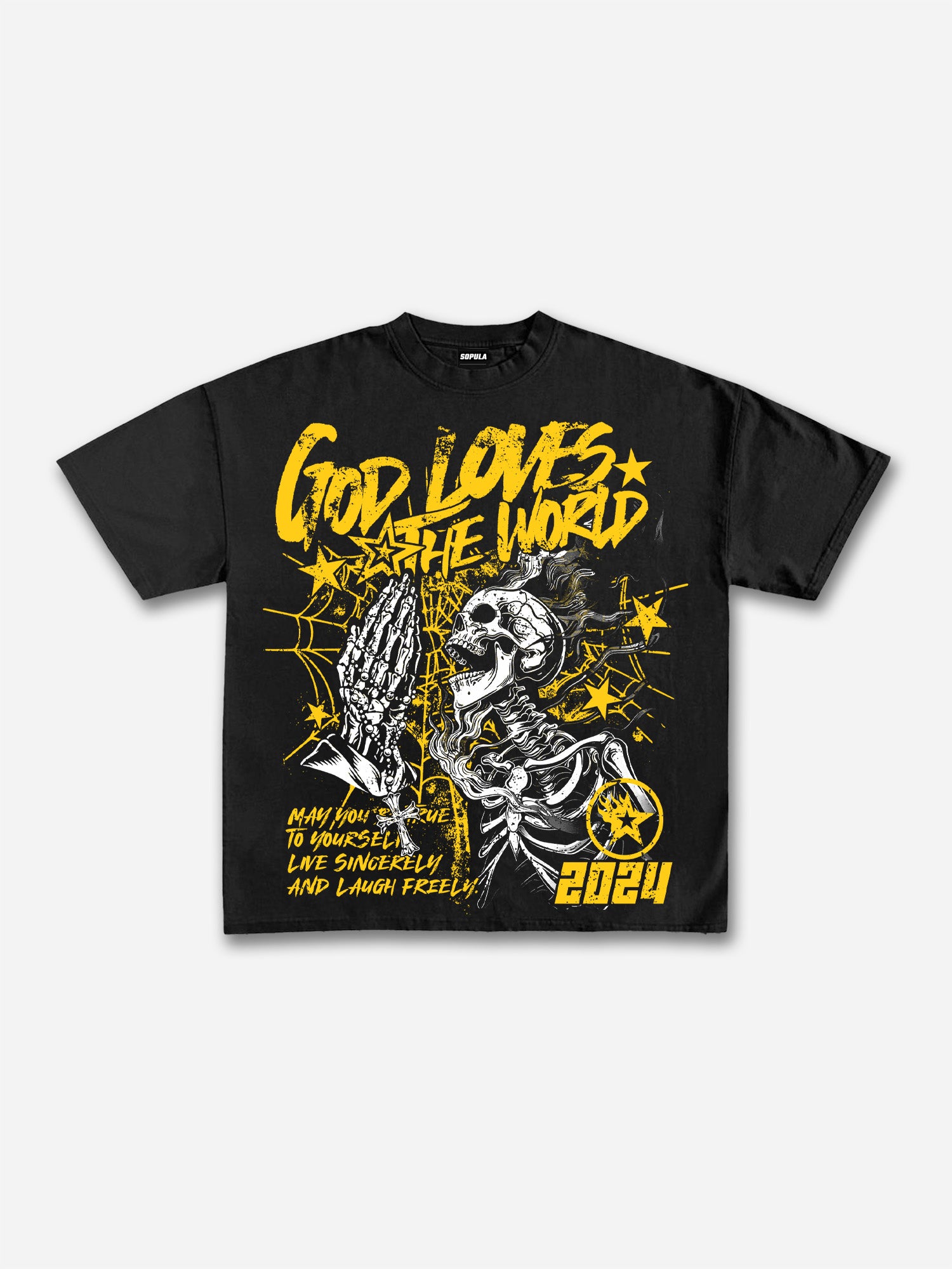 Street God Loves The World Graphic T-shirt
