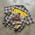 Cowboy Rodeo Dreams Retro Fun Graphic Plaid Jacket Shirt