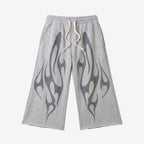 Vintage Flame Graphic Terry Wool Capri Sweatpants