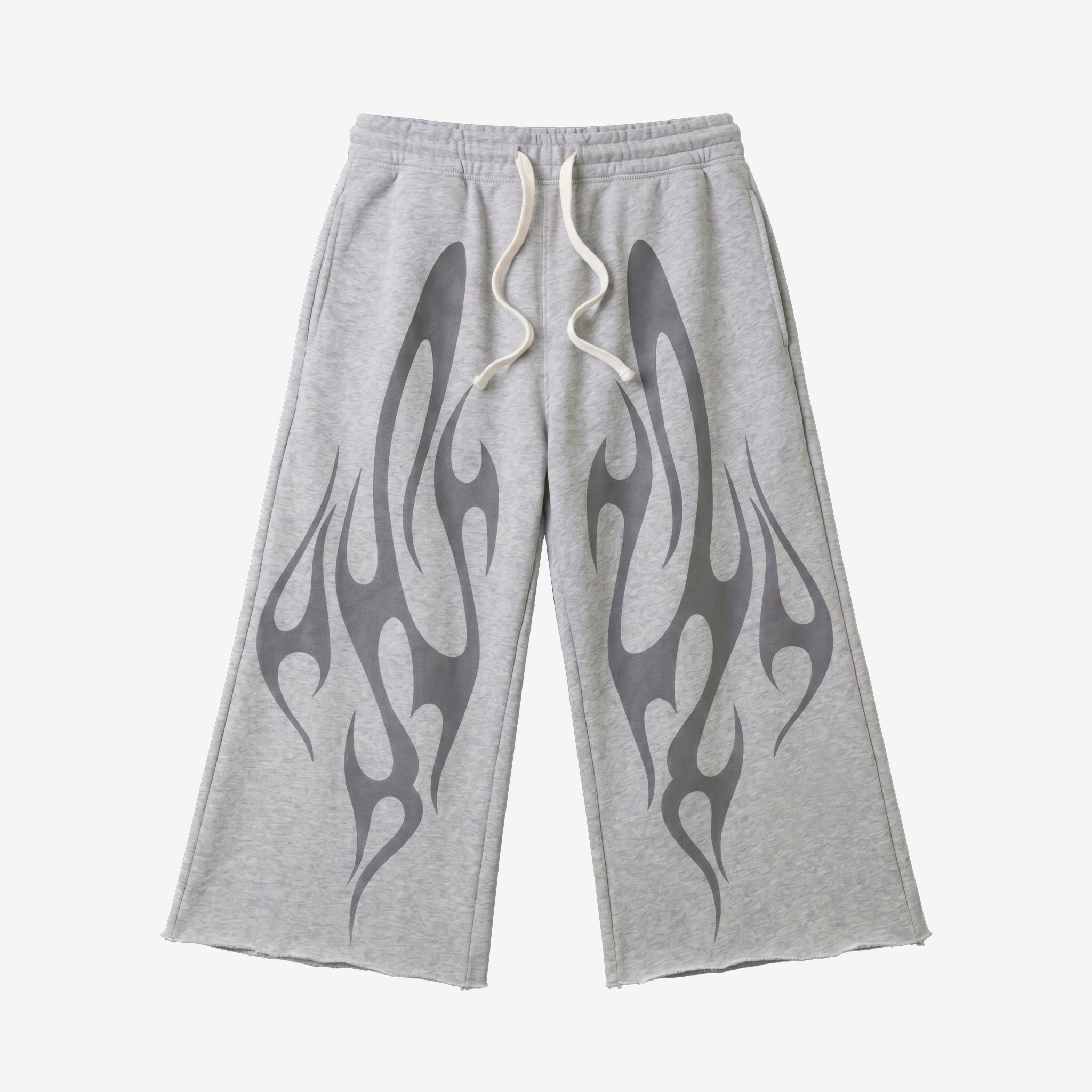 Vintage Flame Graphic Terry Wool Capri Sweatpants