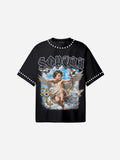 Sopula Retro Angel Cross Graphic Cotton T-shirt